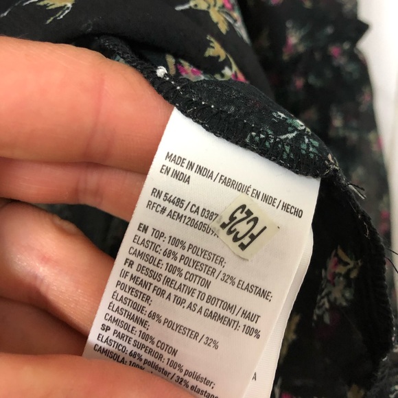 AEO Boho Floral Sheer Bell Sleeve Top - Picture 9 of 9